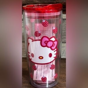 Hello Kitty Strawberry Double Wall Travel Tumbler - NEW